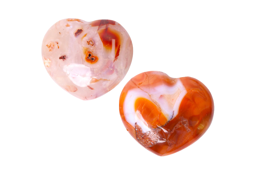 Carnelian Gemstone Heart Carvings - 2.5 in - Price per Piece