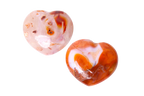 Carnelian Gemstone Heart Carvings - 2.5 in - Price per Piece