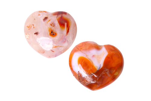 Carnelian Gemstone Heart Carvings - 2.5 in - Price per Piece