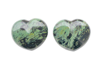 Crocodile Jasper Gemstone Heart Carvings - 2 in - Price per Piece