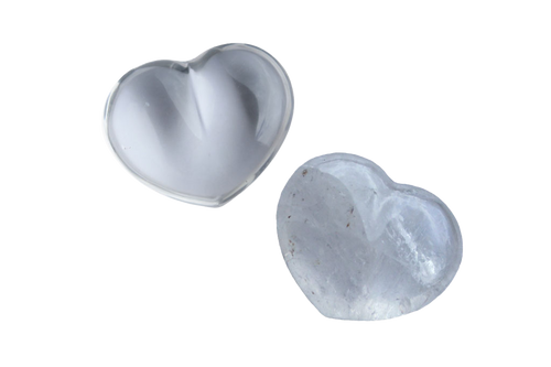 Quartz - #1 - Gemstone Small Jewelry Heart Carvings