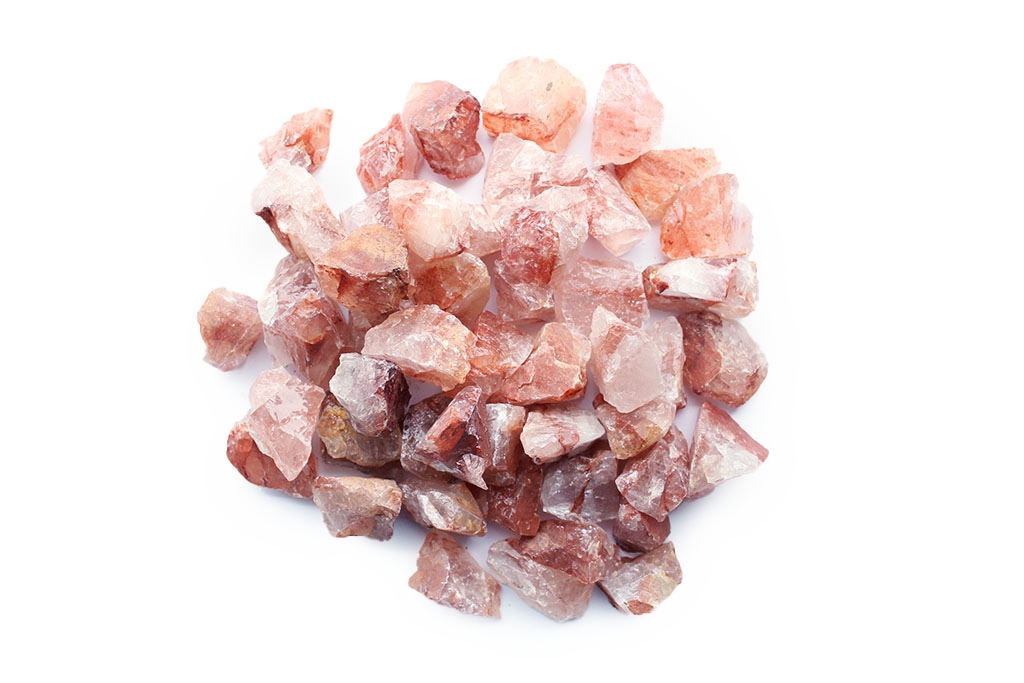 Fire Quartz Gem Decor Rough. 1 Kg Bag