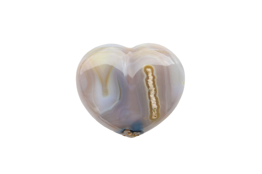 Agate Gemstone Heart Carvings - 2 in - Price per Piece
