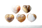 Agate Gemstone Heart Carvings - 2 in - Price per Piece