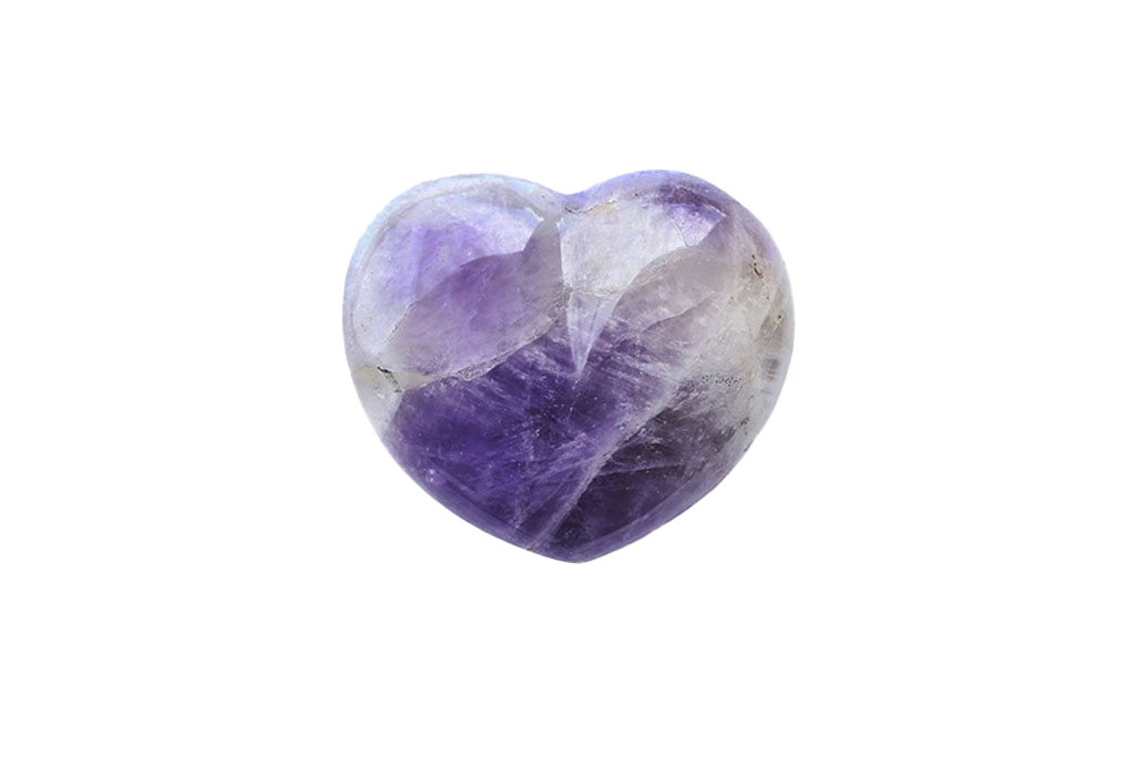 Amethyst Gemstone Heart Carvings - 2 in - Price per Piece