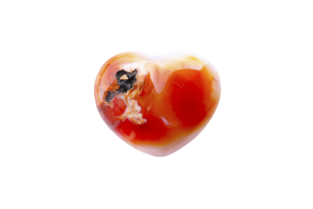 Carnelian Gemstone Heart Carvings - 2 in - Price per Piece