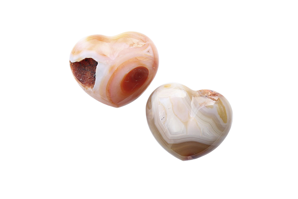 Carnelian Gemstone Heart Carvings - 2 in - Price per Piece
