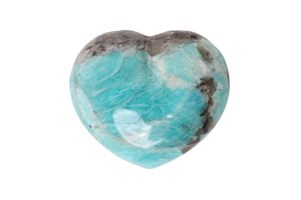 Amazonite Gemstone Heart Carvings - 2.5 in - Price per Piece