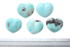 Amazonite Gemstone Heart Carvings - 2 in - Price per Piece