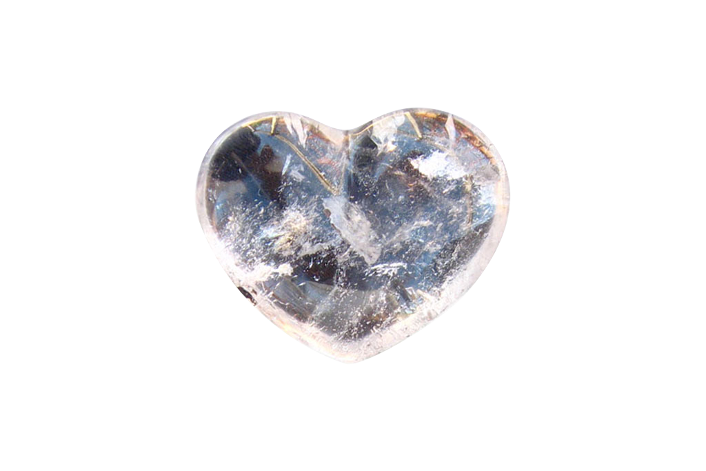 Quartz Gemstone Heart Carvings - 2 in - Price per Piece