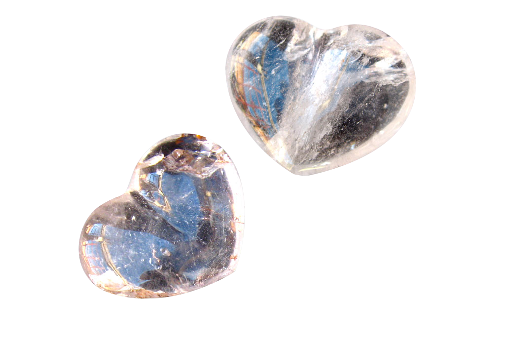 Quartz Gemstone Heart Carvings - 2 in - Price per Piece