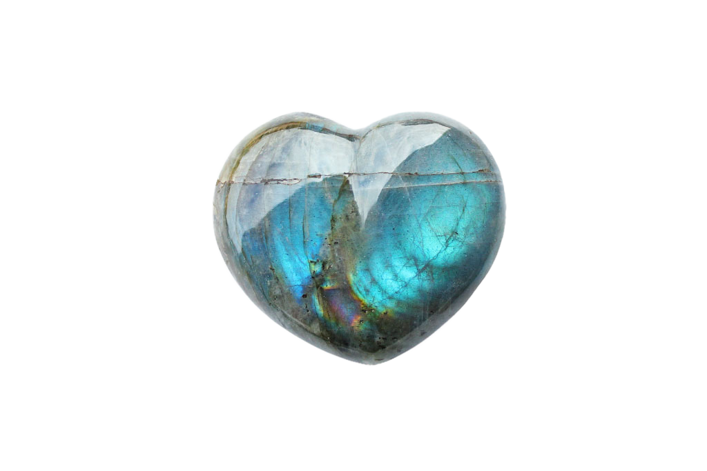 Labradorite - Blue - Gemstone Heart Carvings - 2 in - Price per Piece
