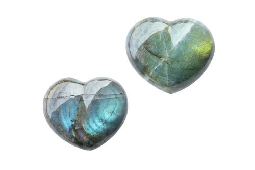 Labradorite - Blue - Gemstone Heart Carvings - 2 in - Price per Piece
