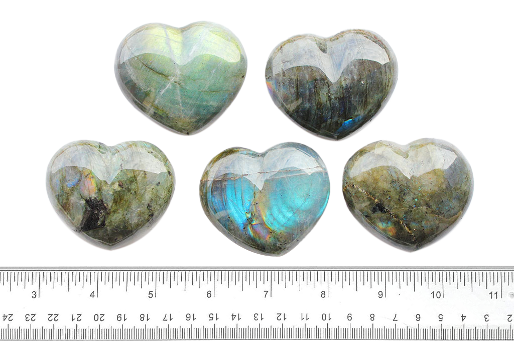 Agate Gemstone Heart Carvings - 2 in - Price per Piece
