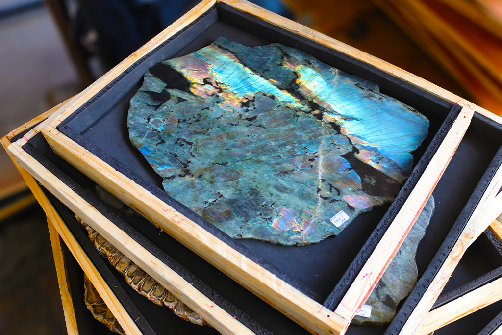 Labradorite Slices. Price per Kg