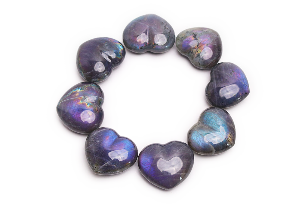 Agate Gemstone Heart Carvings - 2 in - Price per Piece