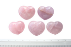 Rose Quartz Gemstone Heart Carvings - 2 in - Price per Piece