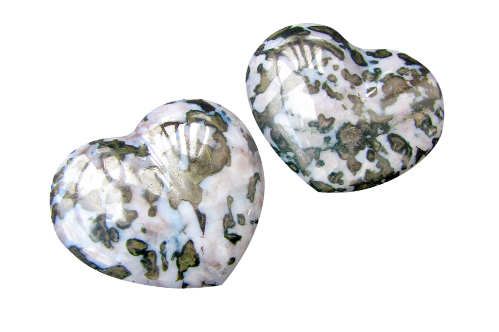 Indigo Gabbro Gemstone Heart Carvings - 2 in - Price per Piece