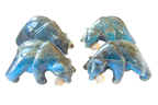 Labradorite Natural Hand-carved Bear Eating Fish gemstones from Madagascar. Madagascar Minerals. Mineral Resources Madagascar