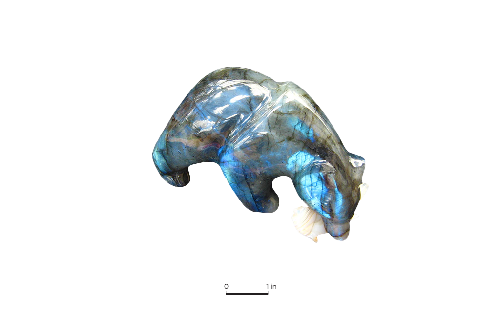 Labradorite Natural Hand-carved Bear Eating Fish gemstones from Madagascar. Madagascar Minerals. Mineral Resources Madagascar