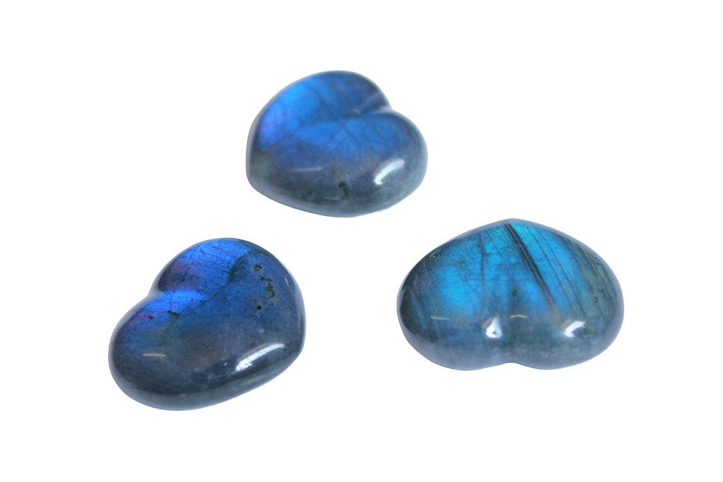 Labradorite Gemstone Small Jewelry Heart Carvings