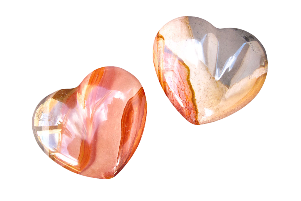 Desert Jasper Gemstone Heart Carvings - 2 in - Price per Piece