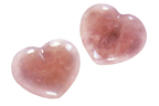 Rose Quartz Gemstone Heart Carvings - 2.5 in - Price per Piece