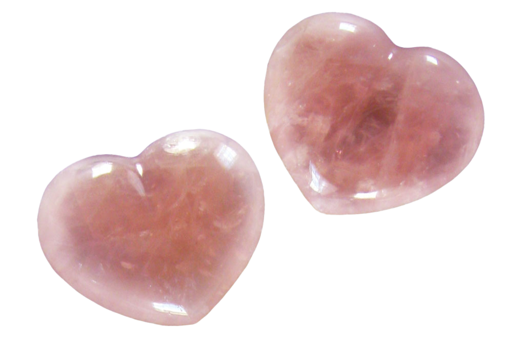 Rose Quartz Gemstone Heart Carvings - 2.5 in - Price per Piece