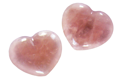Rose Quartz Gemstone Heart Carvings - 2.5 in - Price per Piece