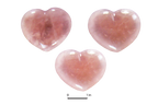 Rose Quartz Gemstone Heart Carvings - 2.5 in - Price per Piece