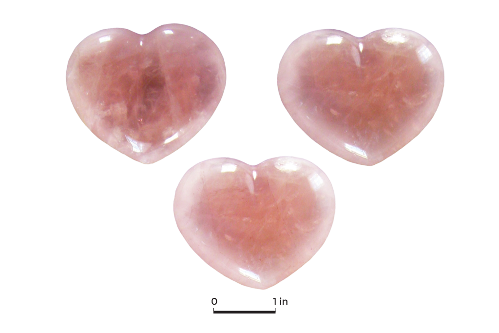 Rose Quartz Gemstone Heart Carvings - 2.5 in - Price per Piece