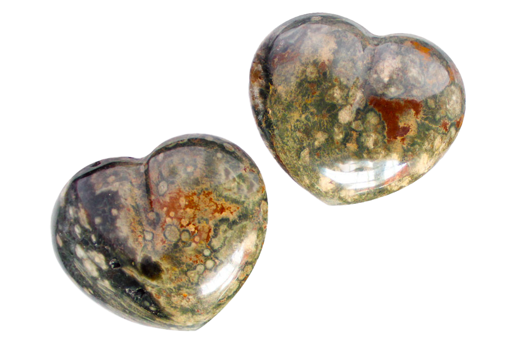 Agate Gemstone Heart Carvings - 2 in - Price per Piece