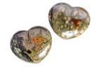 Agate Gemstone Heart Carvings - 2 in - Price per Piece